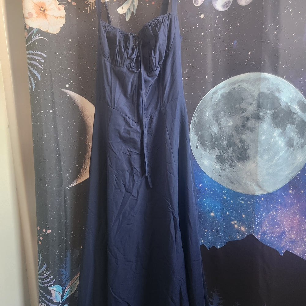 Elegant Navy Blue Women's Dress